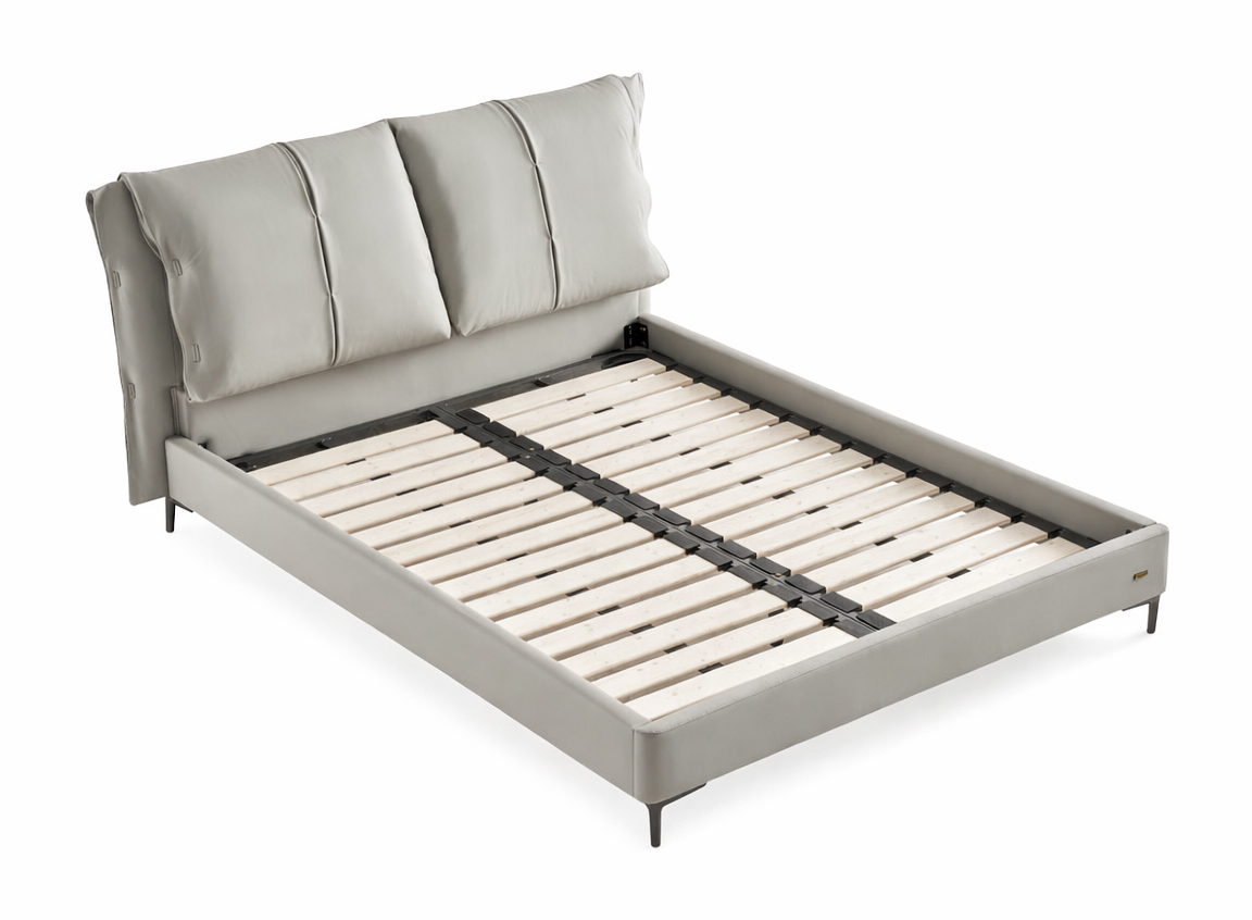 Grace Leather/Faux Leather Platform Bed