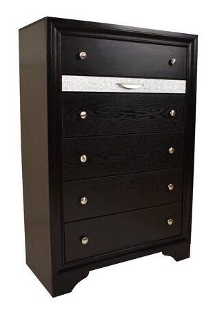 Matrix 5-Drawer Wood Veneer Chest
