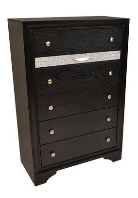 Matrix 5-Drawer Wood Veneer Chest