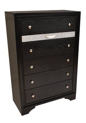 Matrix 5-Drawer Wood Veneer Chest