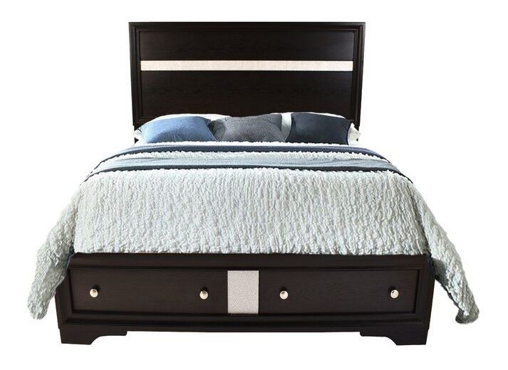Brand New Wood Bed with Storage Drawers