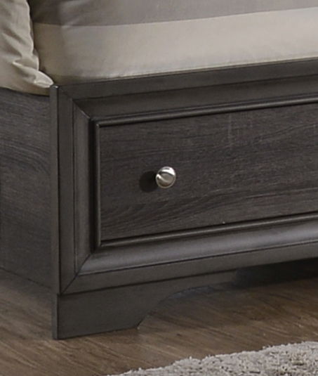 Matrix Wood Veneer King Size Bed with Storage Drawers