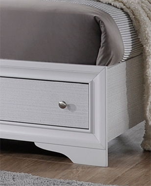 Matrix Wood Veneer King Size Bed with Storage Drawers