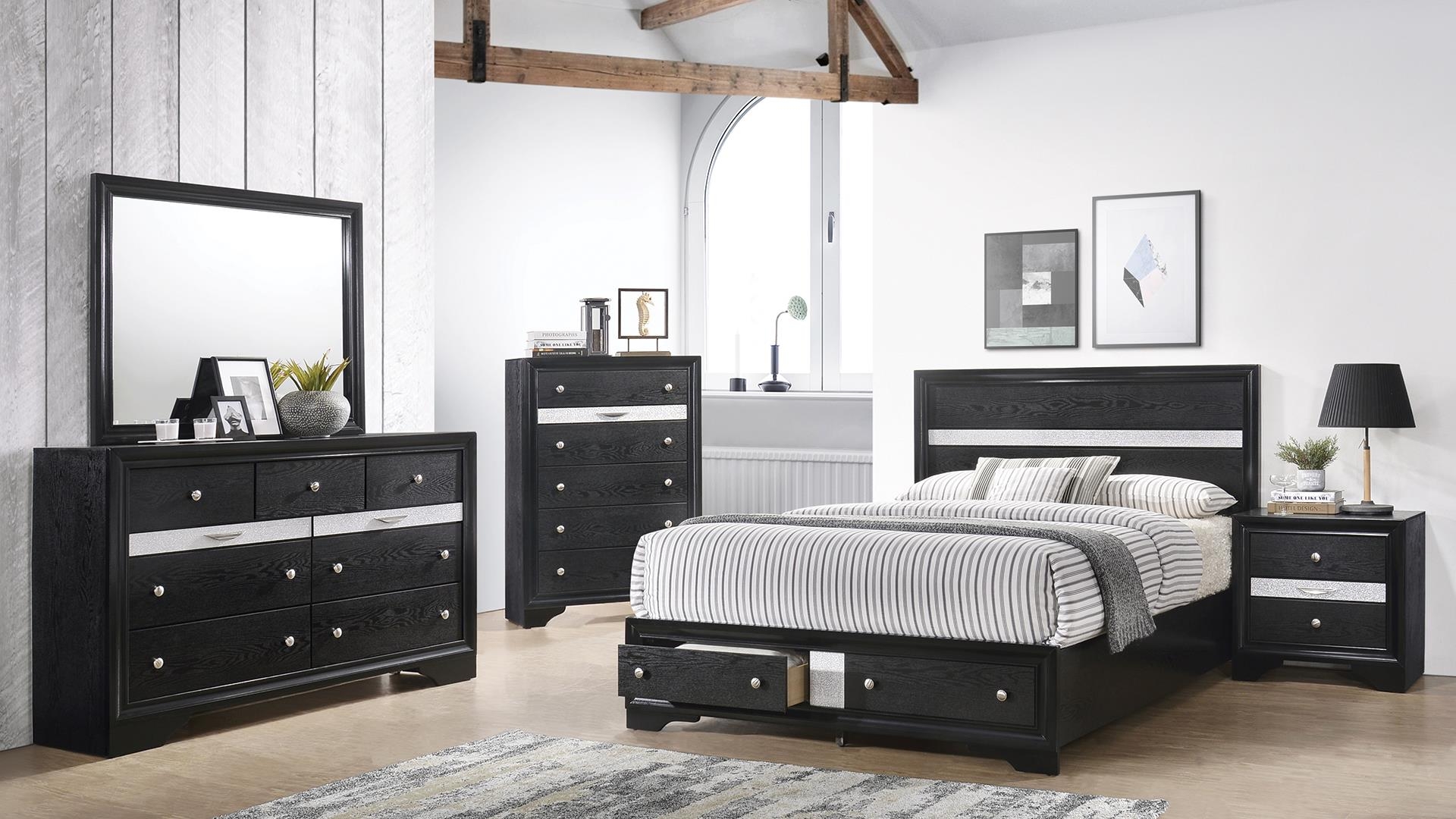 Tokyo 6 Piece Contemporary Storage Bedroom Set
