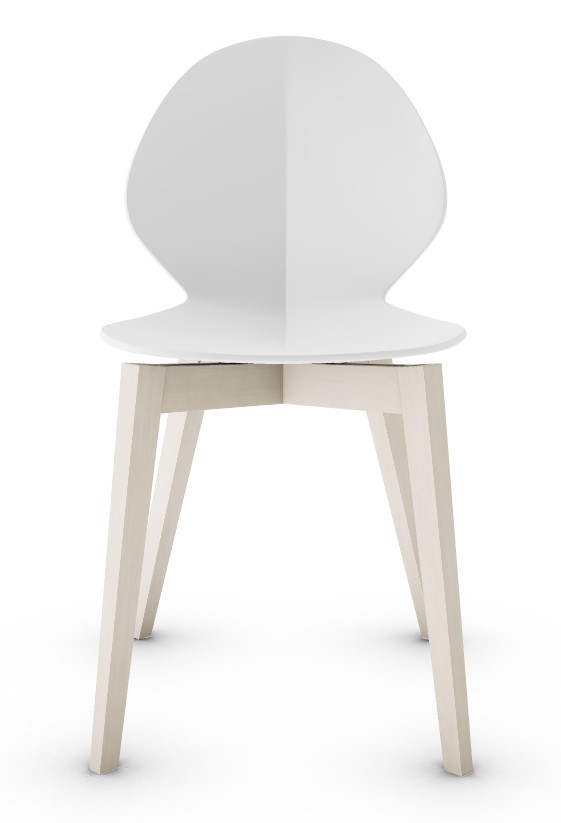 Basil Polypropylene/Leather/Wood Dining Chair