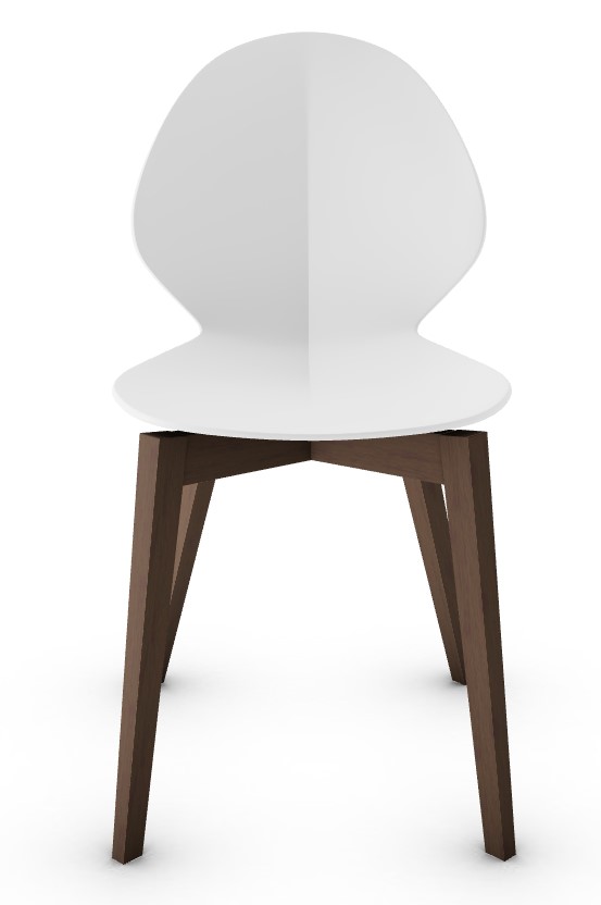 Basil Polypropylene/Leather/Wood Dining Chair