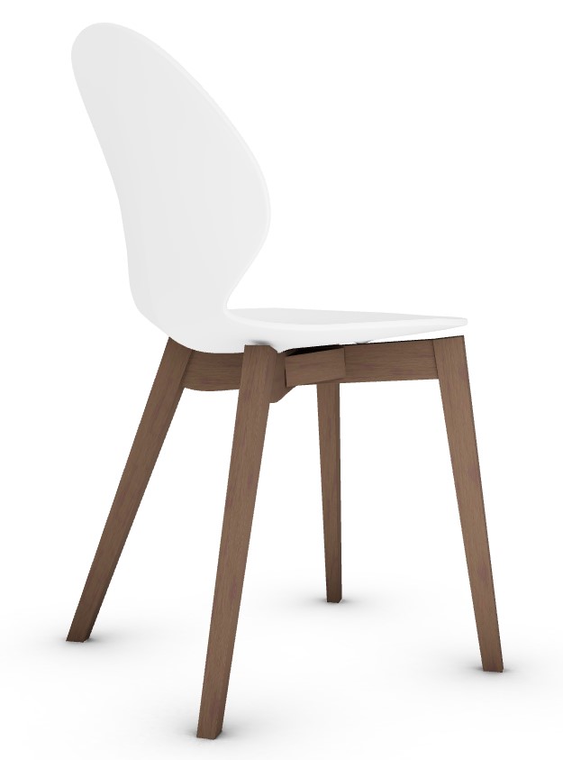 Basil Polypropylene/Wood Dining Chair