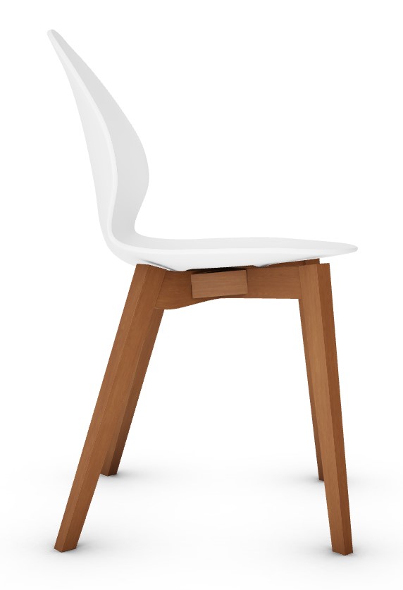 Basil Polypropylene/Wood Dining Chair