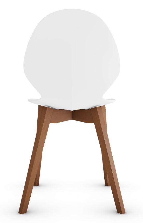 Basil Polypropylene/Leather/Wood Dining Chair