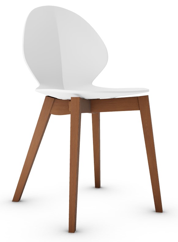 Basil Polypropylene/Wood Dining Chair