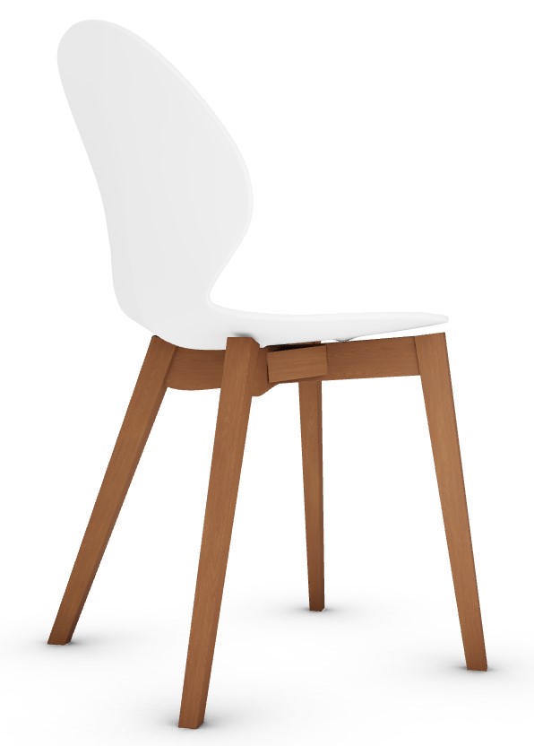 Basil Polypropylene/Wood Dining Chair