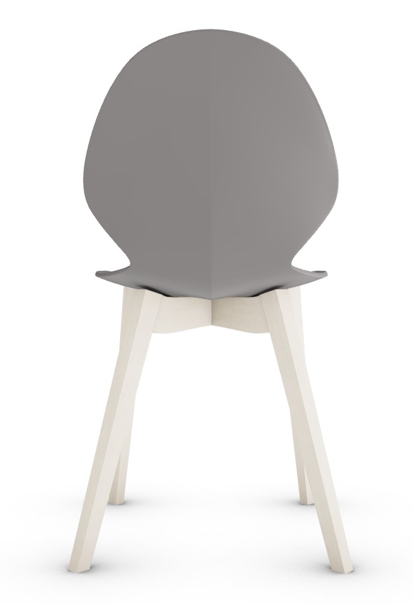 Basil Polypropylene/Leather/Wood Dining Chair
