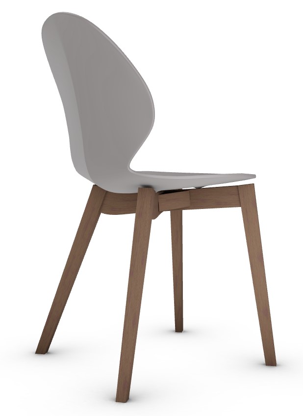 Basil Polypropylene/Wood Dining Chair
