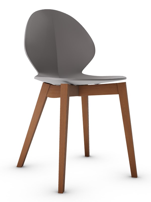 Basil Polypropylene/Wood Dining Chair