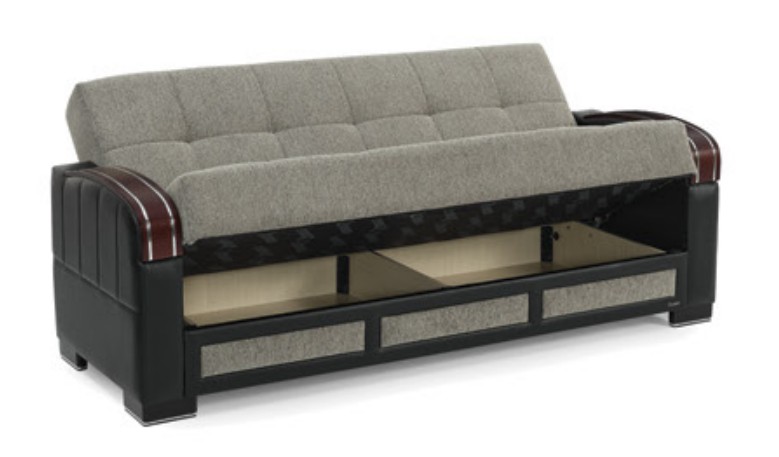 Maya Polyester/PU Convertible Storage Living Room Set