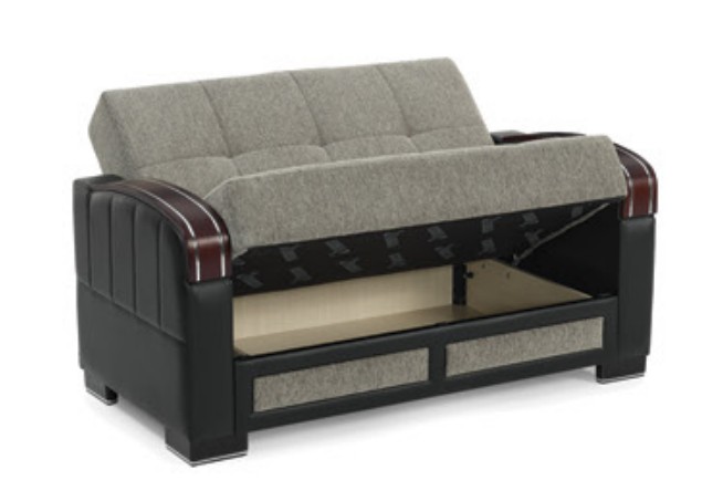 Maya Polyester/PU Convertible Storage Living Room Set