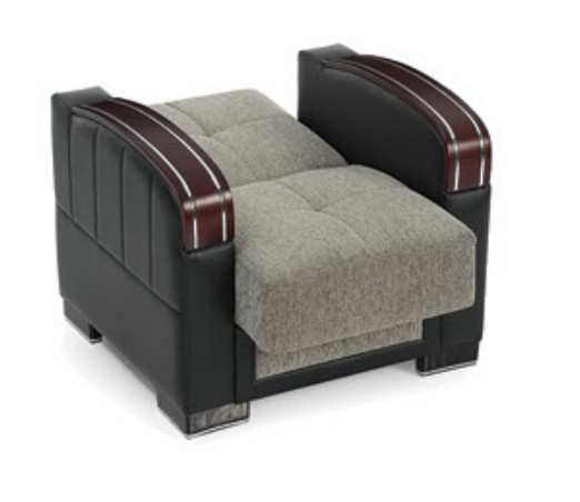 Maya Polyester/PU Convertible Storage Living Room Set