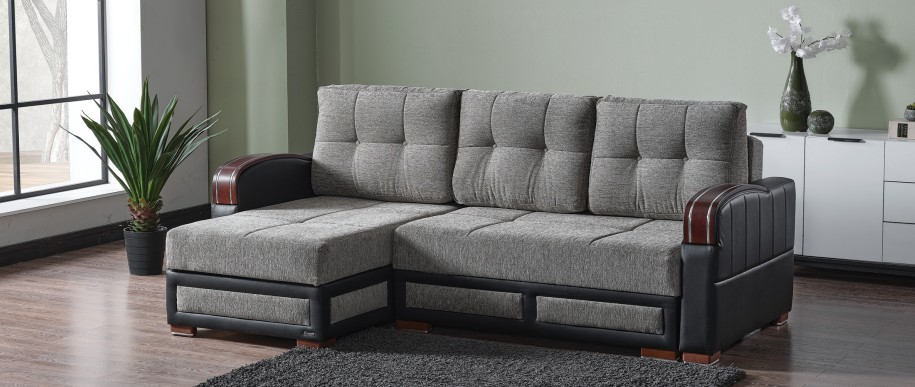 Maya Polyester/PU Convertible Storage Sectional