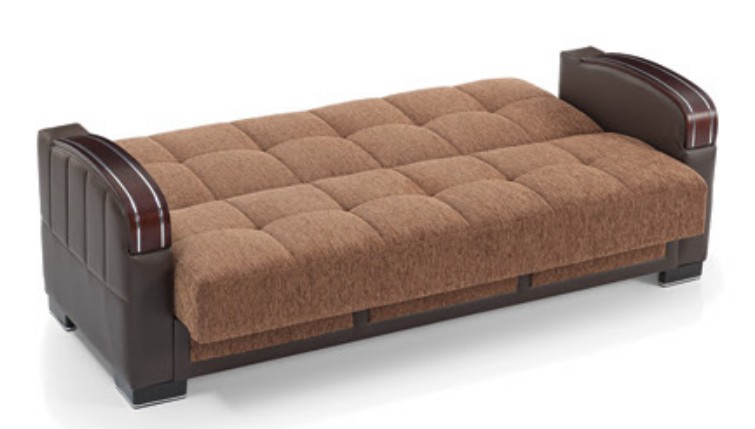 Maya Polyester/PU Convertible Storage Sofa