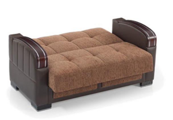 Maya Polyester/PU Convertible Storage Living Room Set