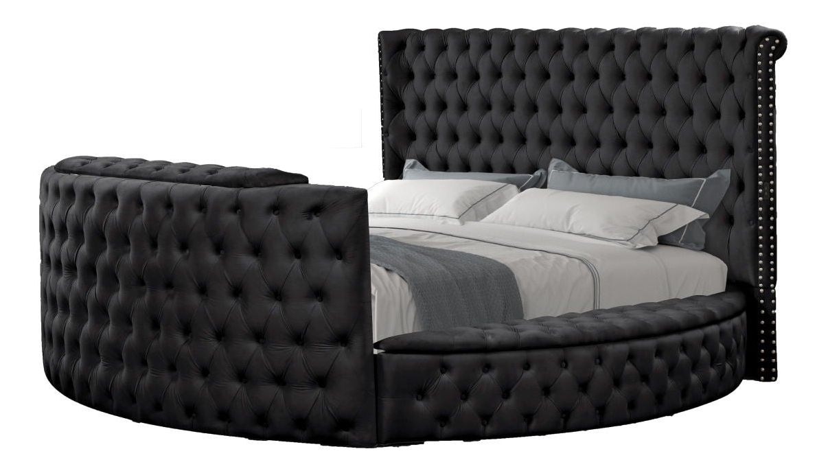 Maya Velvet/Wood Regular Bedroom Set