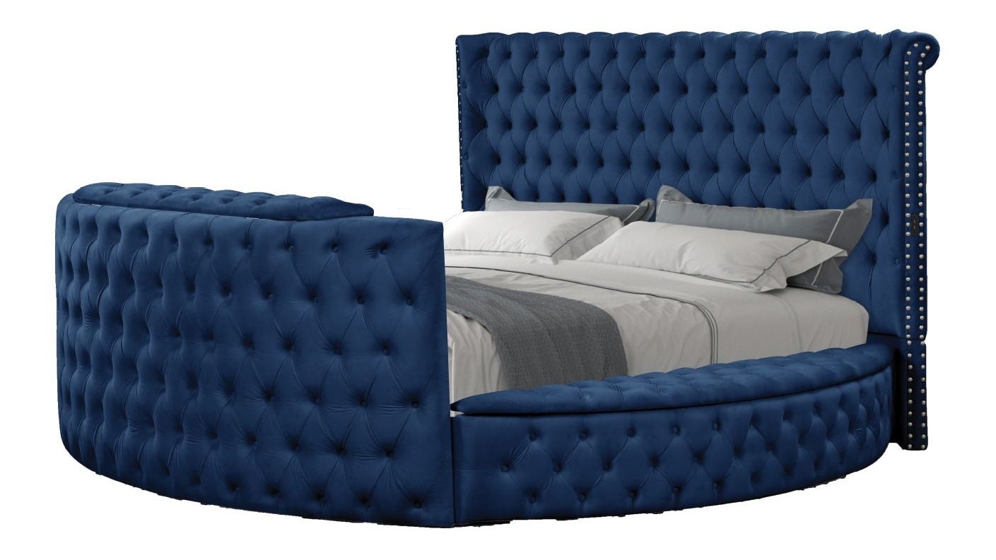 Maya Velvet/Wood Regular Bedroom Set