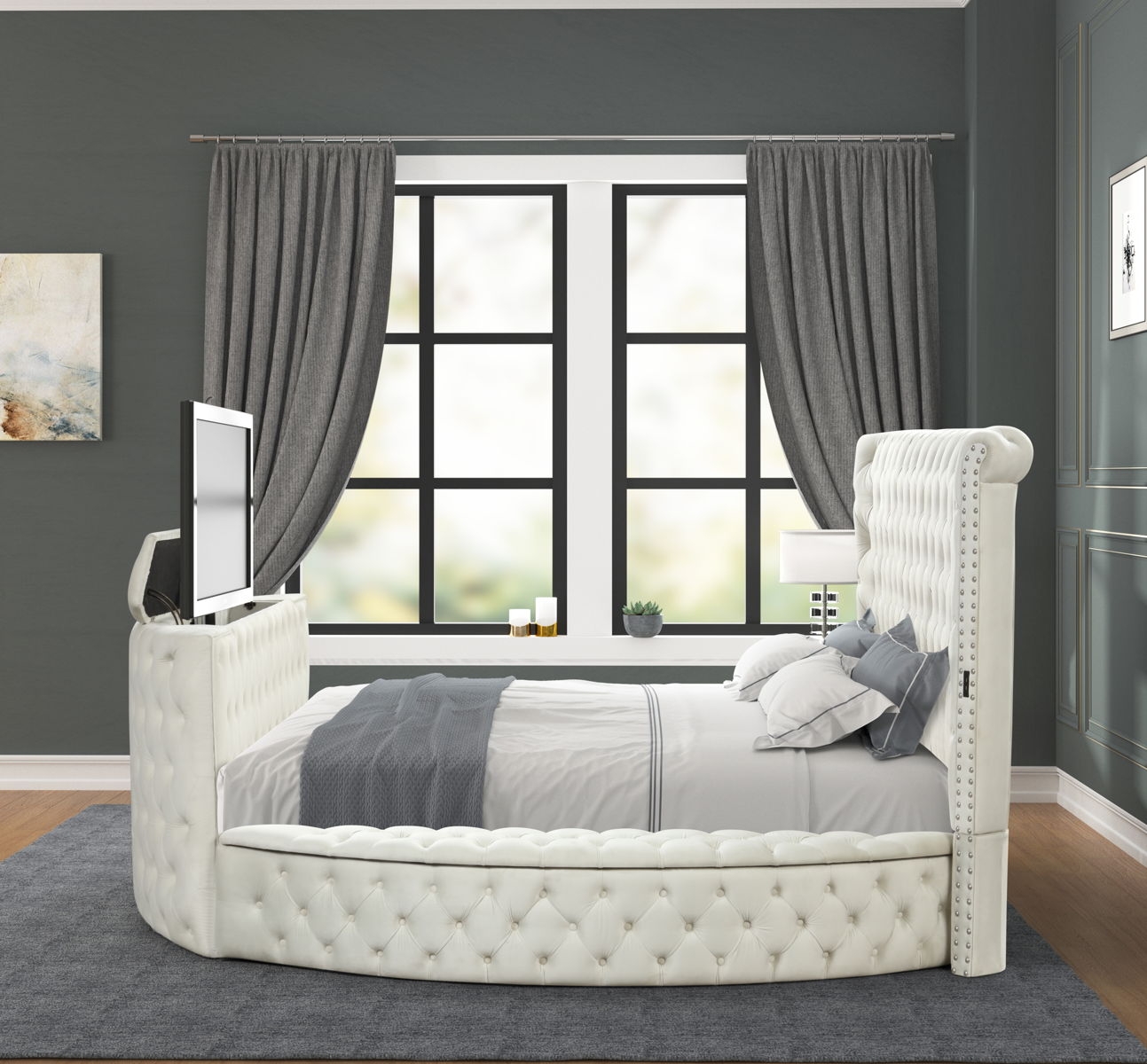 Maya Modern Style 4 Pc King Bedroom Set