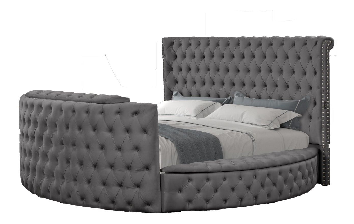 Maya Velvet/Wood Regular Bedroom Set