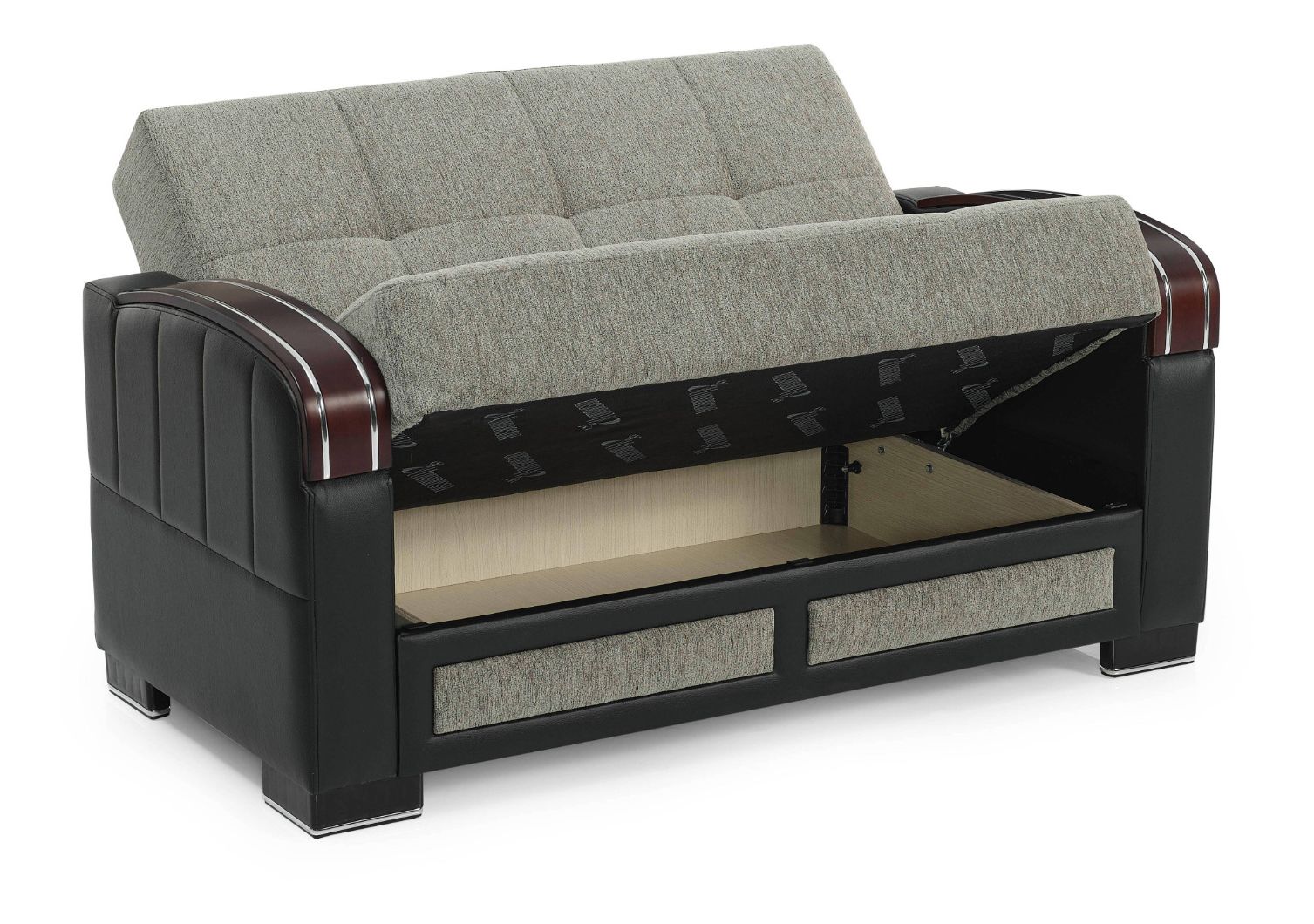 Maya Chenille Fabric Convertible Living Set