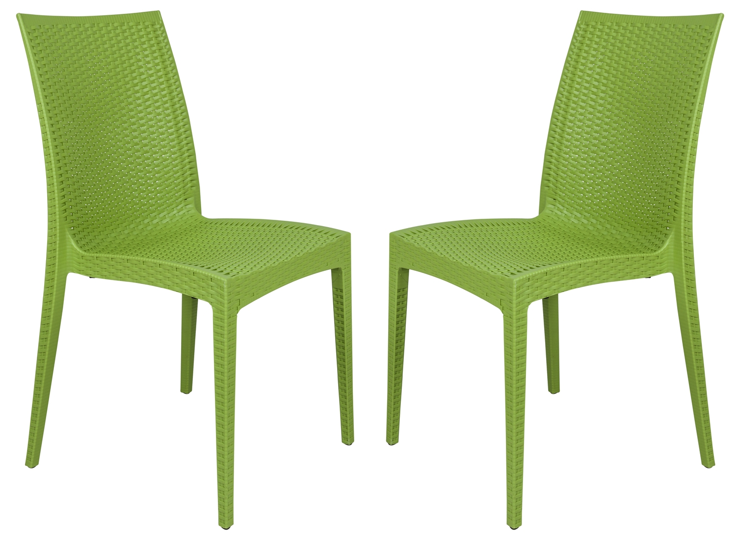 Mace Outdoor Polypropylene Dining Chair (Set of 2)