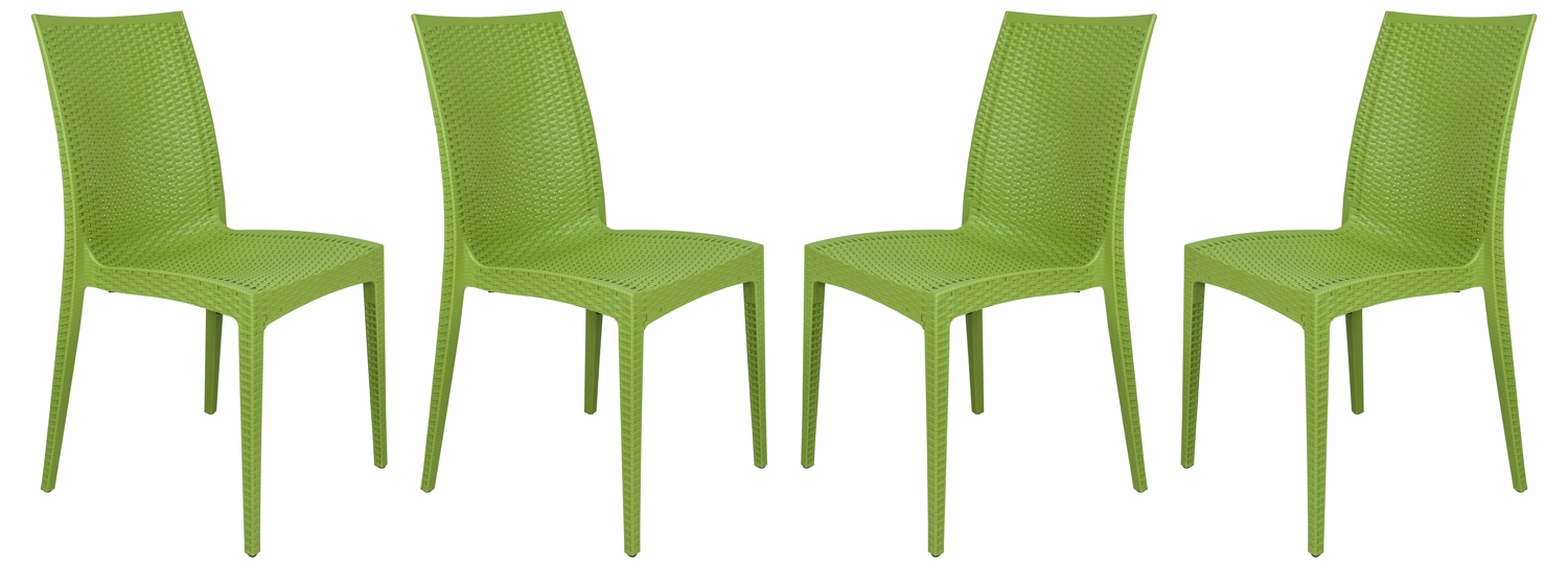Mace Outdoor Polypropylene Dining Chair (Set of 4)