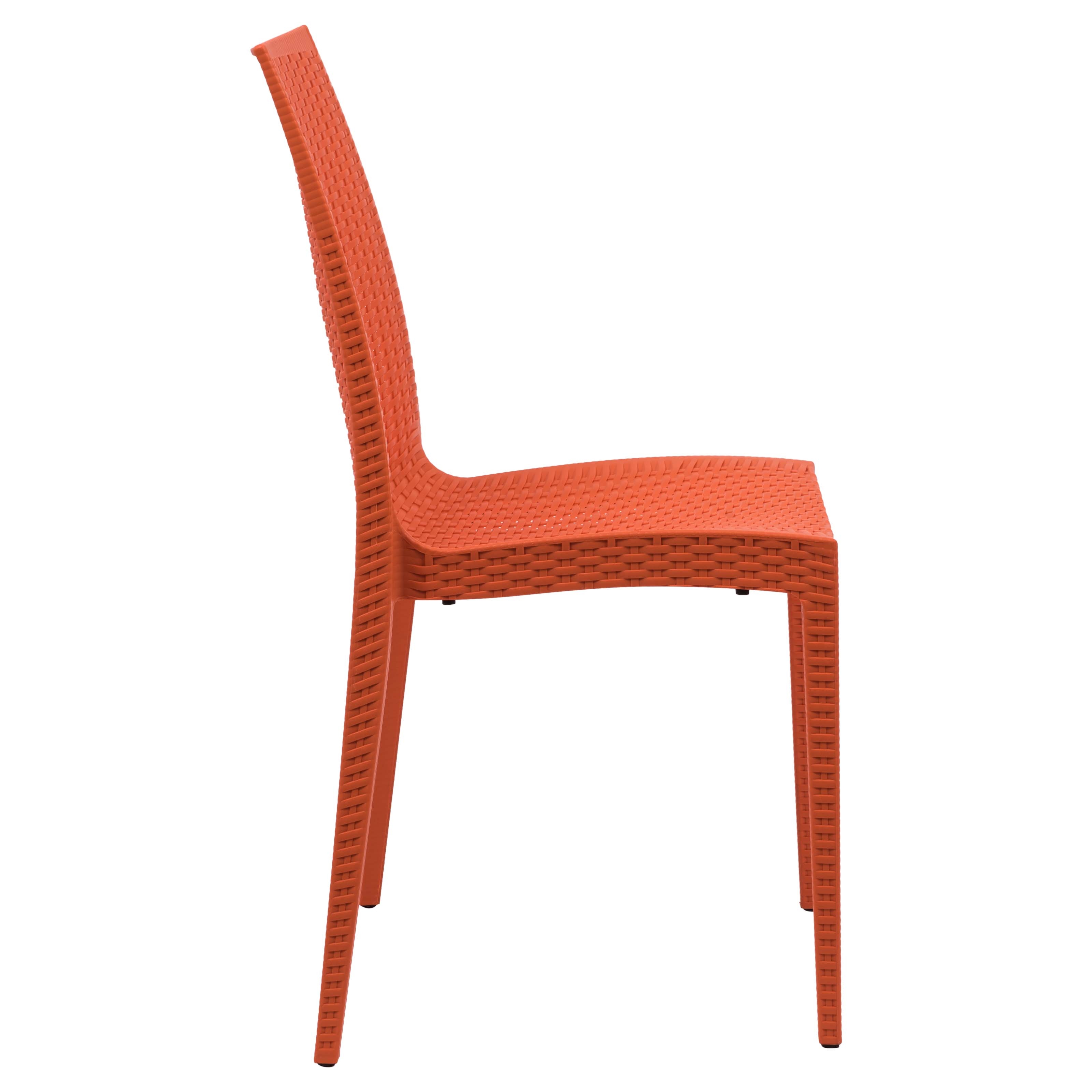 Mace Outdoor Polypropylene Dining Chair (Set of 4)
