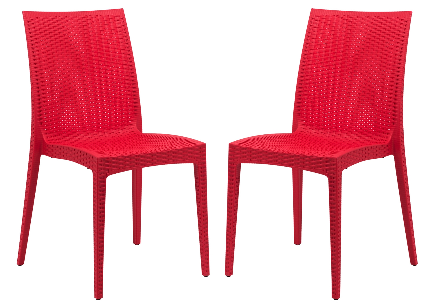 Mace Outdoor Polypropylene Dining Chair (Set of 2)