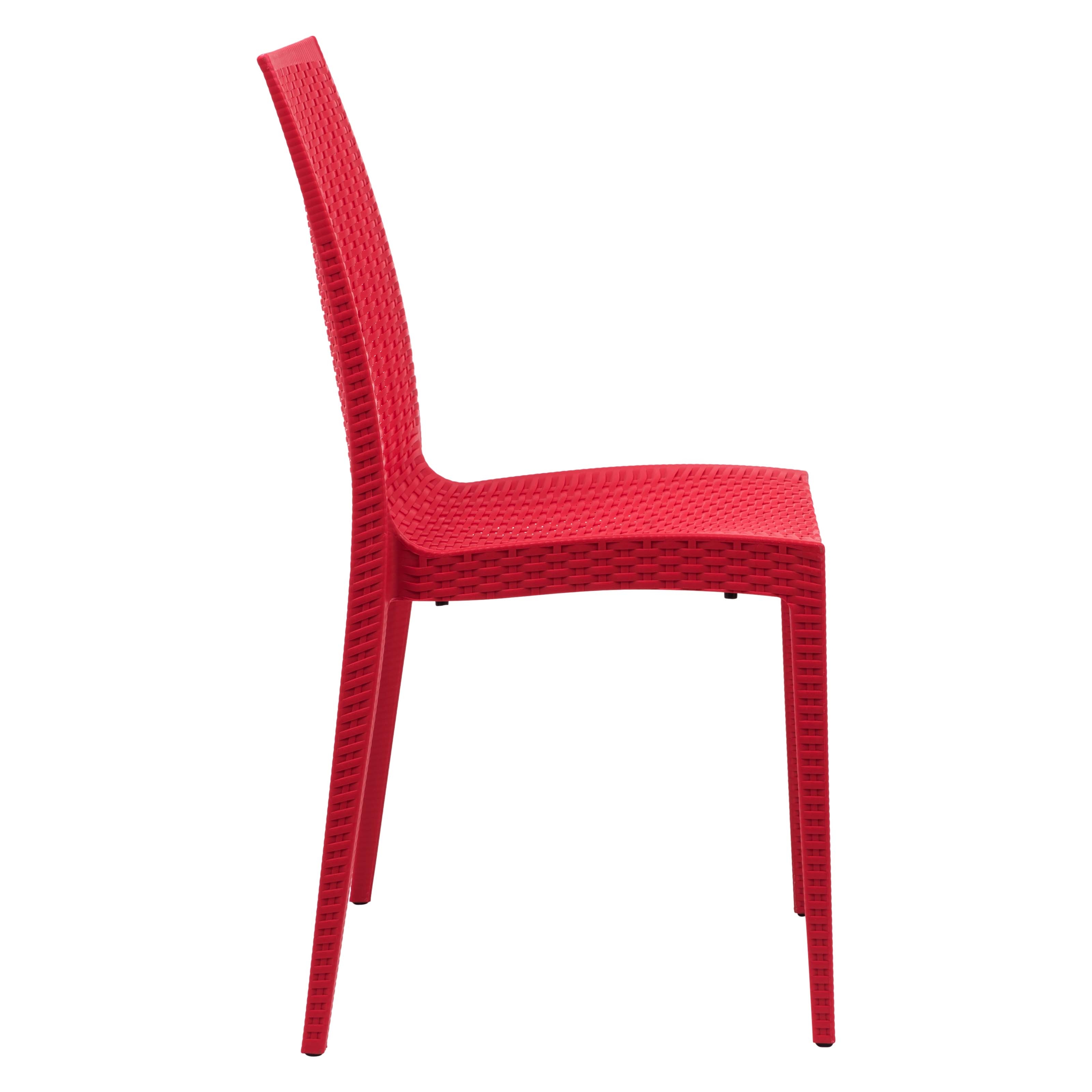 Mace Outdoor Polypropylene Dining Chair (Set of 2)