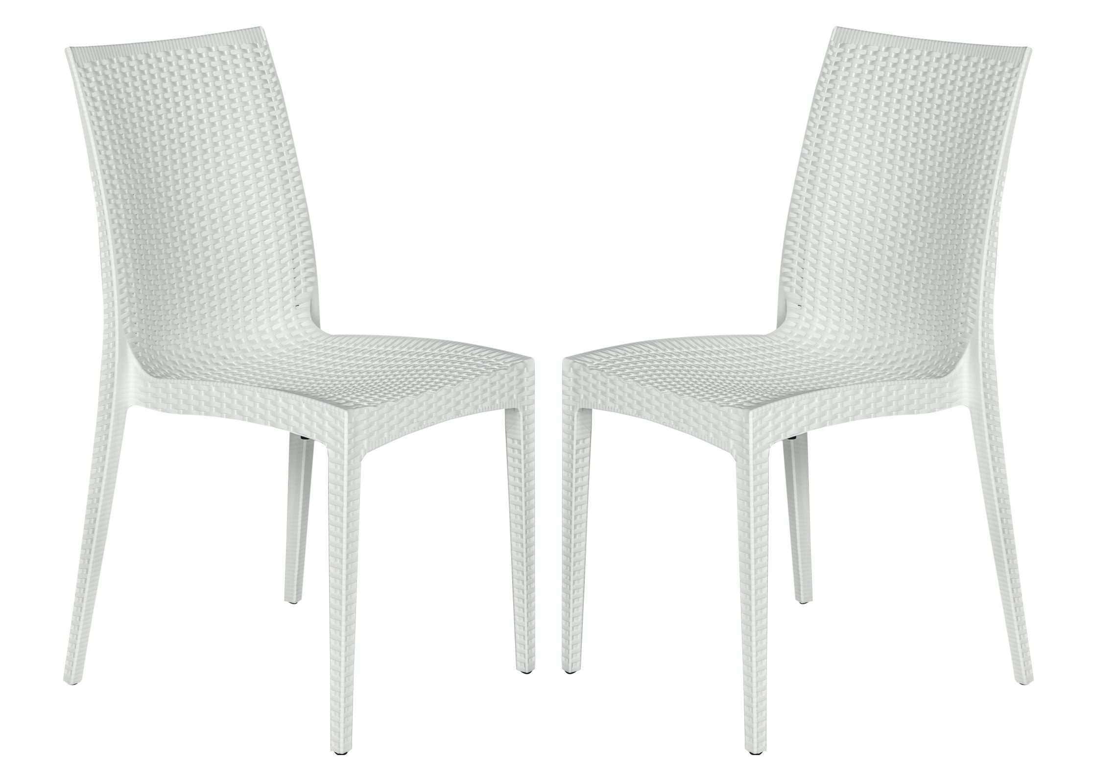 Mace Outdoor Polypropylene Dining Chair (Set of 2)