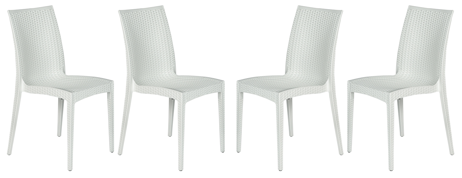 Mace Outdoor Polypropylene Dining Chair (Set of 4)