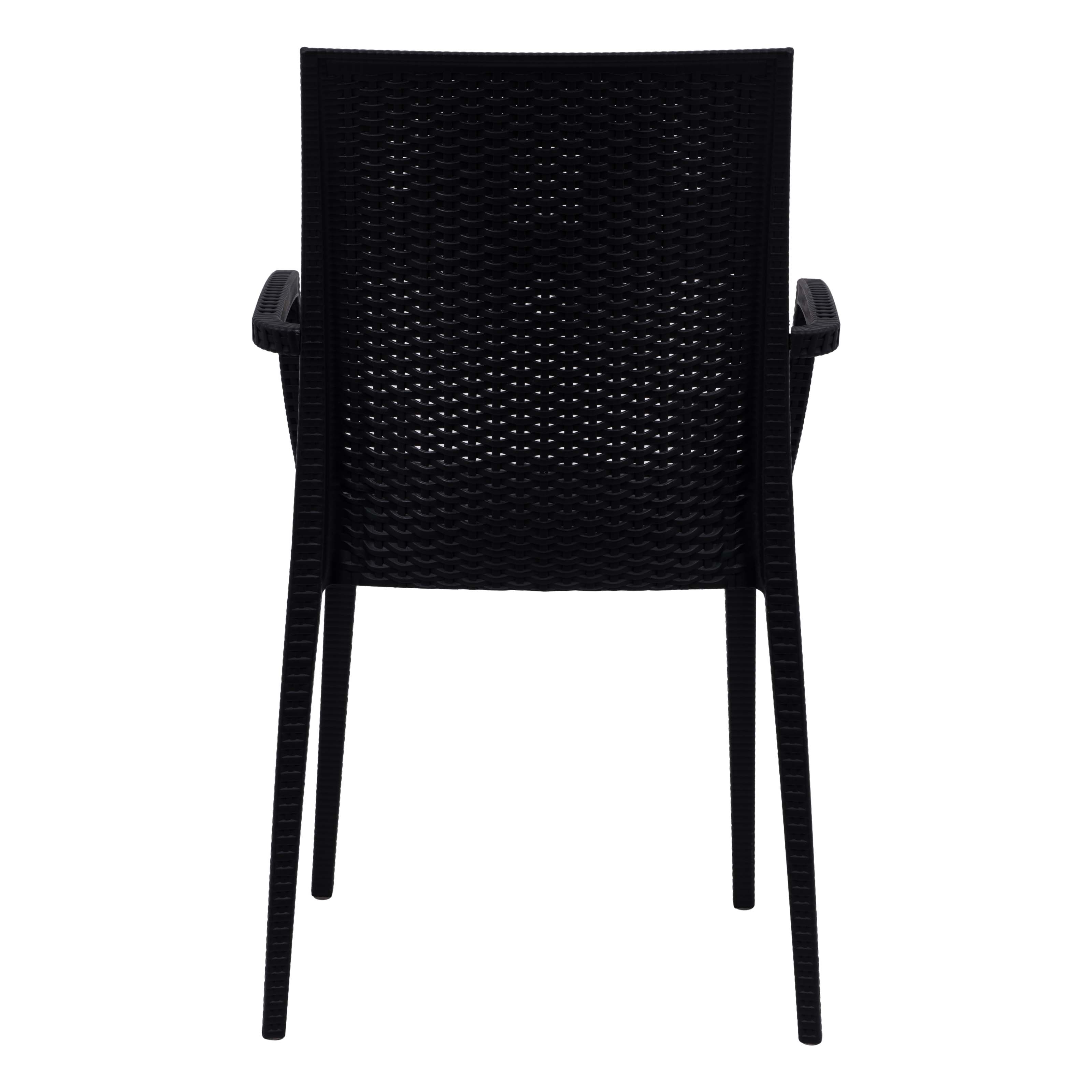 Mace Outdoor Polypropylene Dining Arm Chair (Set of 4)
