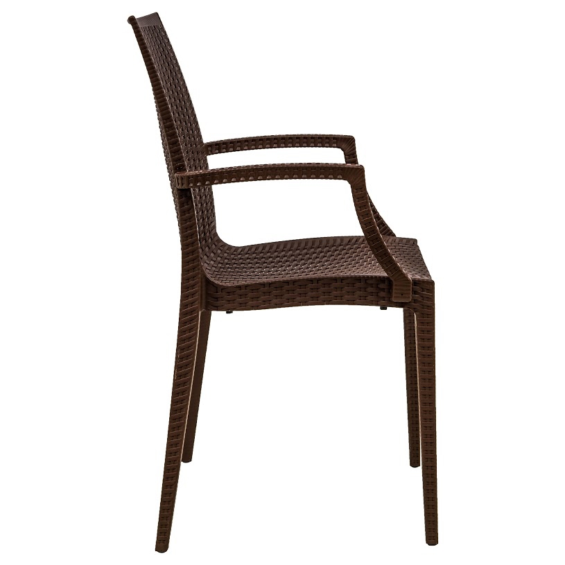 Mace Outdoor Polypropylene Dining Arm Chair (Set of 2)