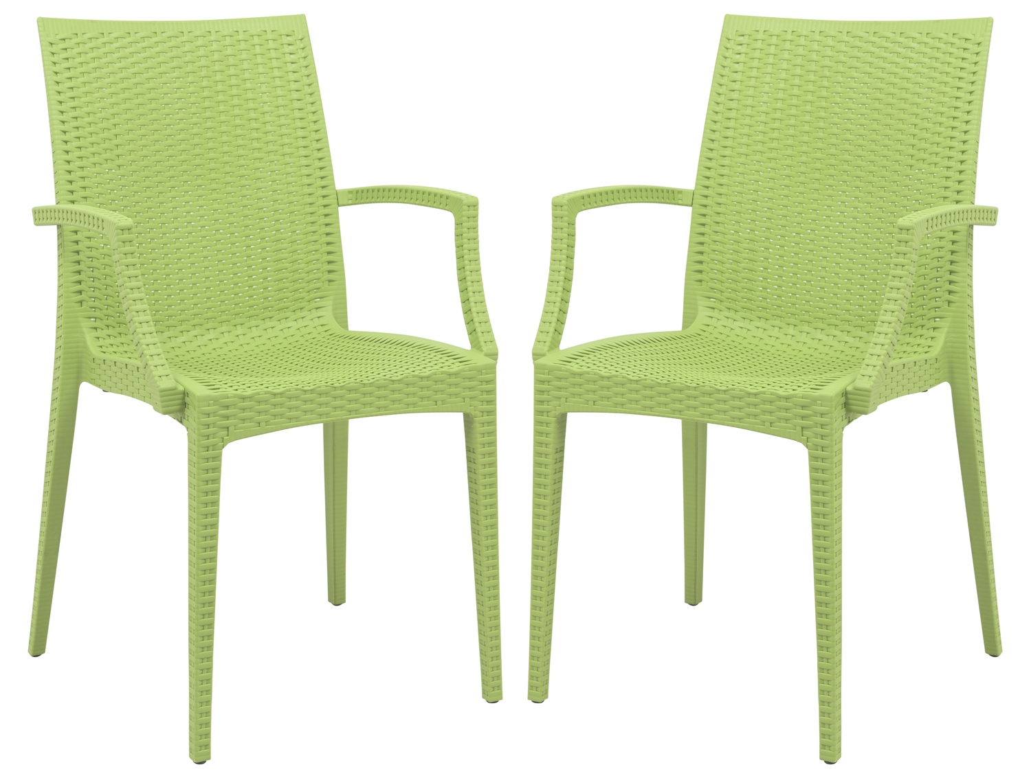 Mace Outdoor Polypropylene Dining Arm Chair (Set of 2)