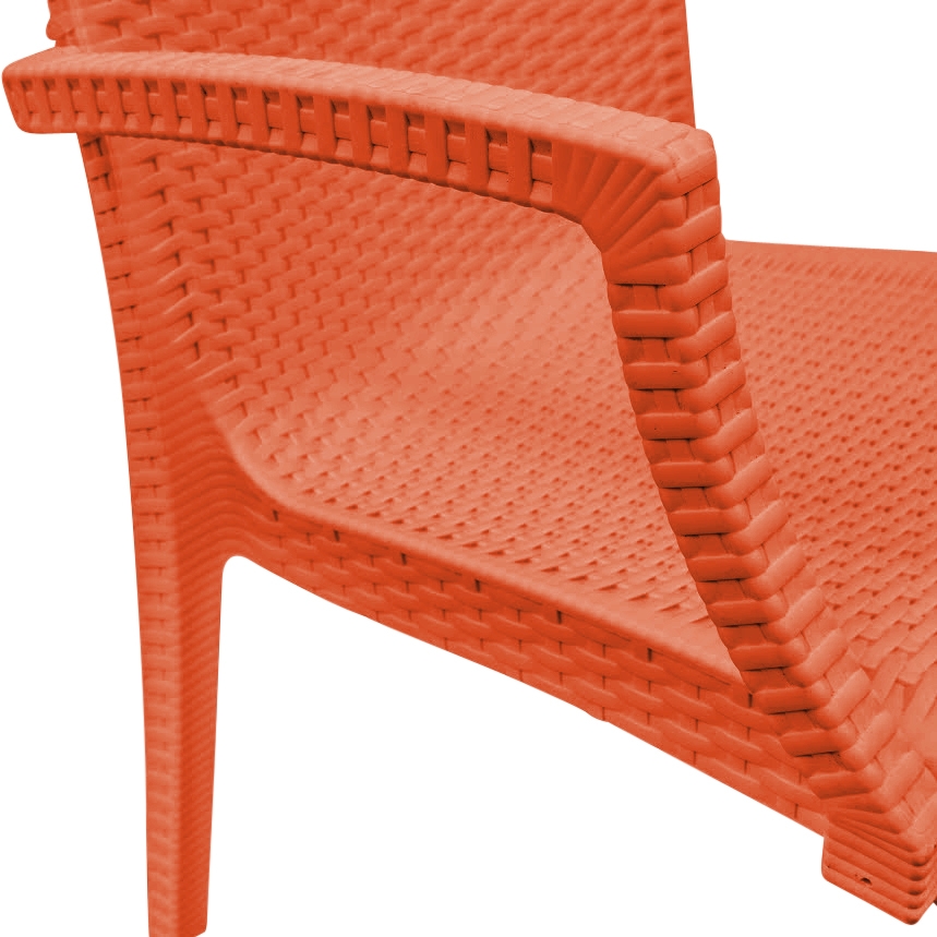 Mace Outdoor Polypropylene Dining Arm Chair (Set of 4)