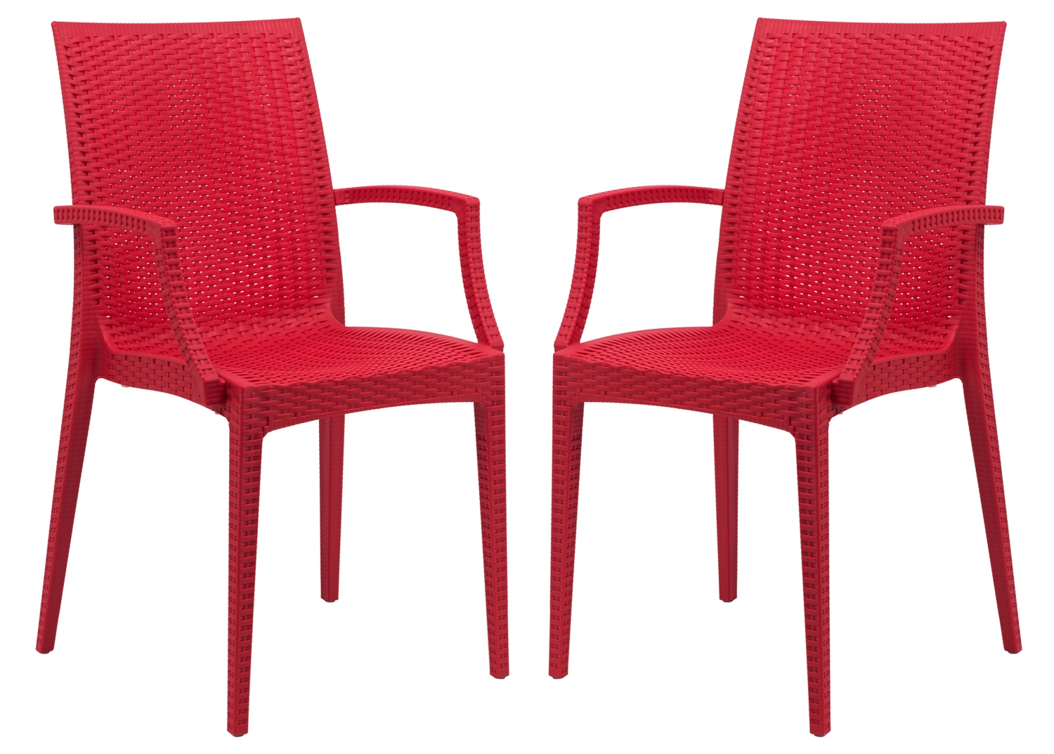 Mace Outdoor Polypropylene Dining Arm Chair (Set of 2)