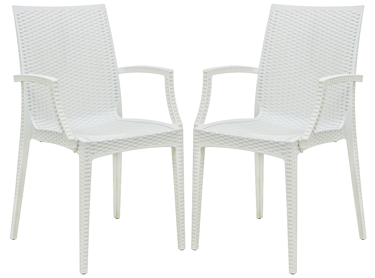 Mace Outdoor Polypropylene Dining Arm Chair (Set of 2)