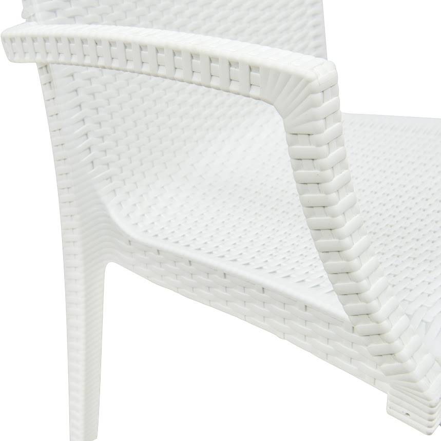 Mace Outdoor Polypropylene Dining Arm Chair (Set of 2)