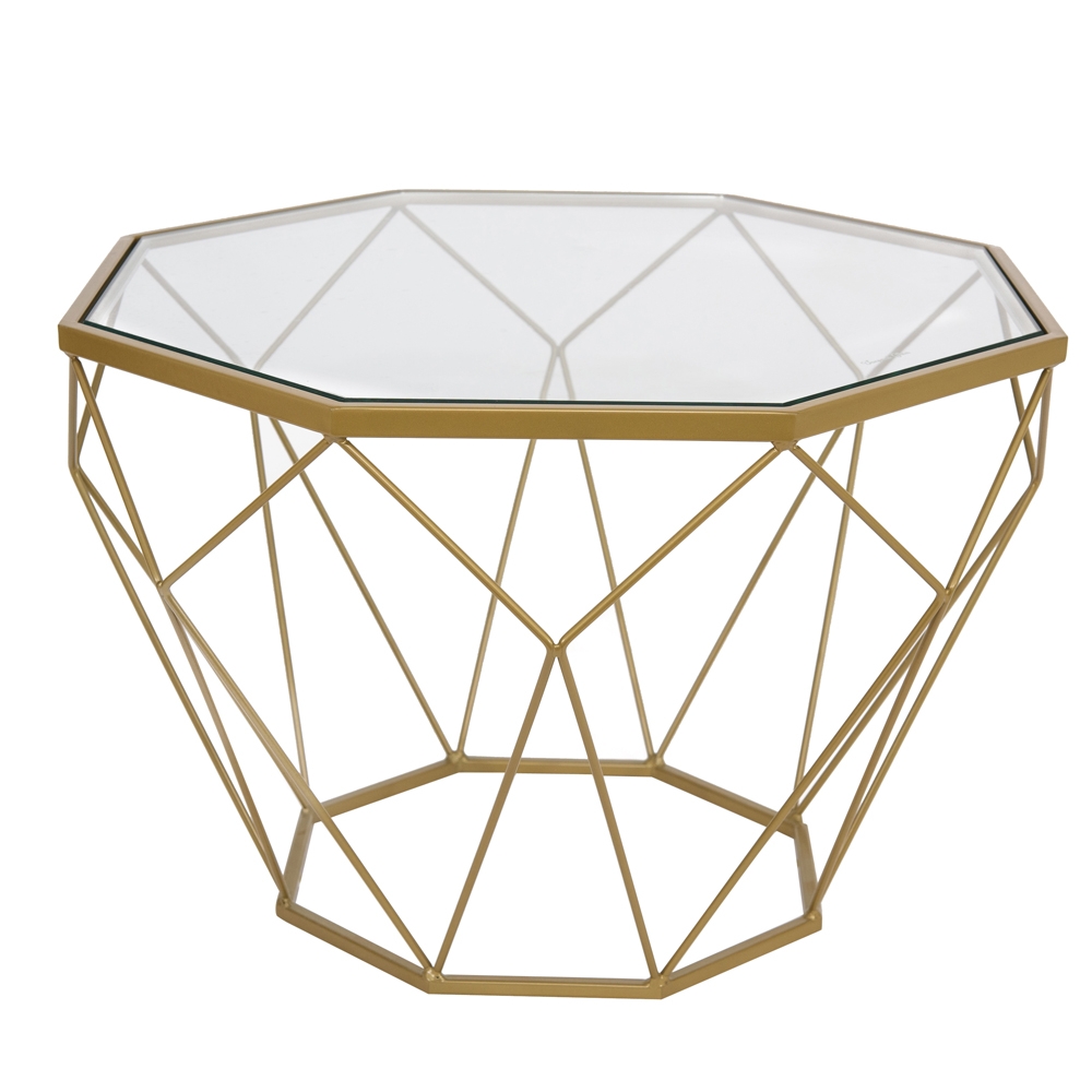 Malibu Octagon Glass Coffee Table