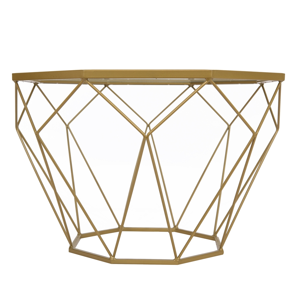 Malibu Small Octagon Glass Coffee Table