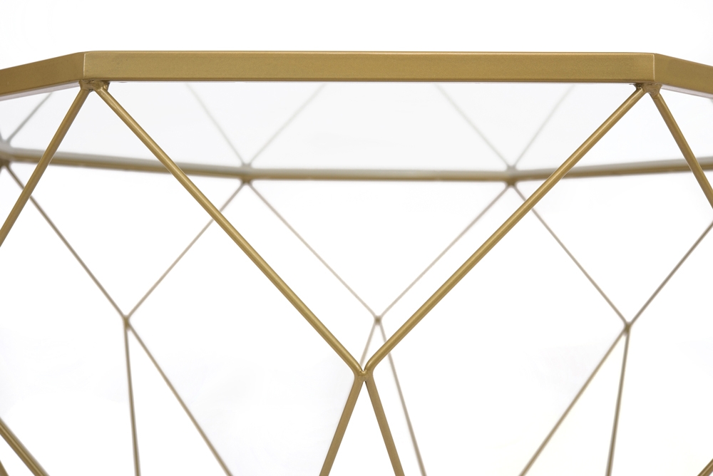 Malibu Small Octagon Glass Coffee Table