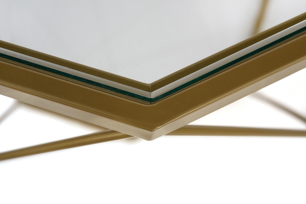 Malibu Octagon Glass Coffee Table
