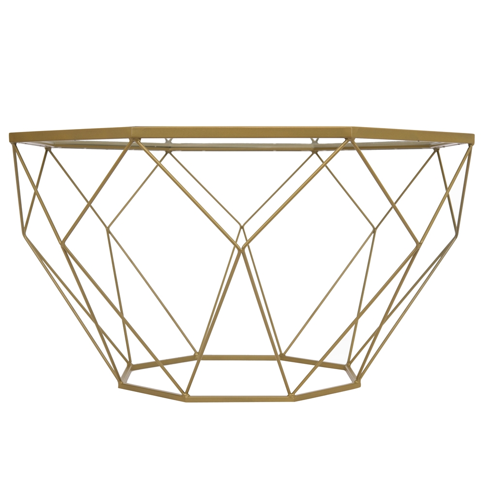 Malibu Large Octagon Glass Coffee Table