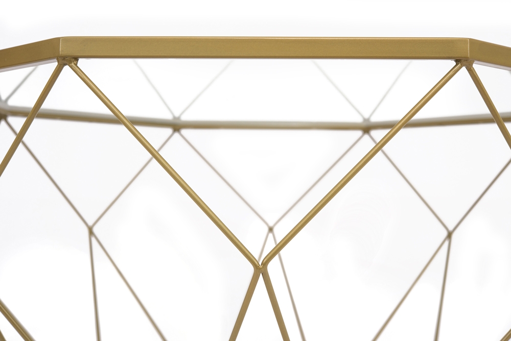 Malibu Large Octagon Glass Coffee Table