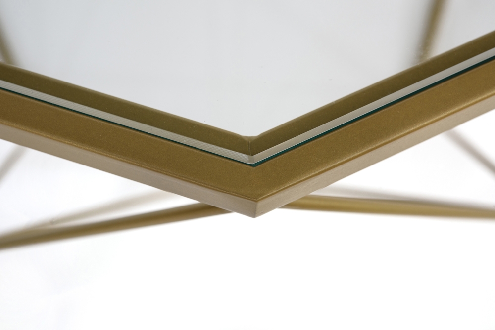 Malibu Large Octagon Glass Coffee Table
